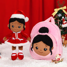 Load image into Gallery viewer, Personalizedoll Christmas Sale - Personalized Baby Doll + Backpack Combo Gift Set Christmas Red Girl Doll / Doll + Backpack