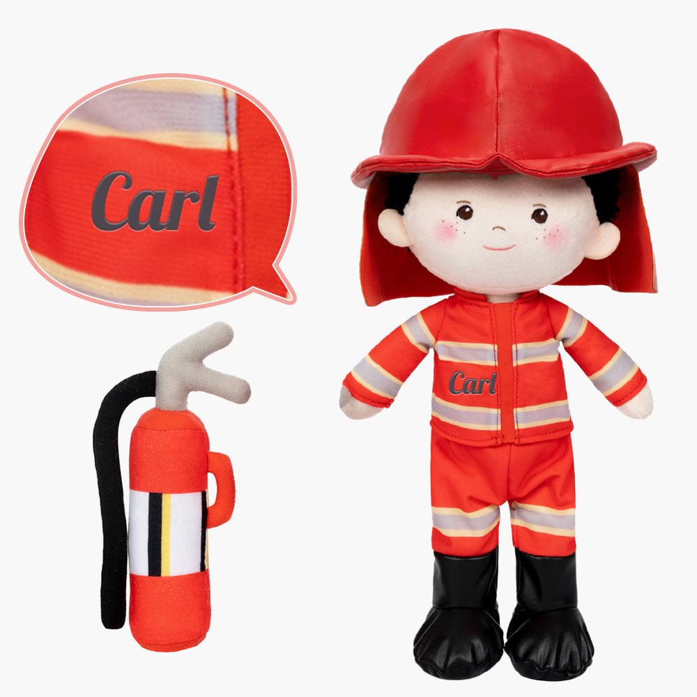 OUOZZZ Personalized Firemen Plush Baby Boy Doll Firemen