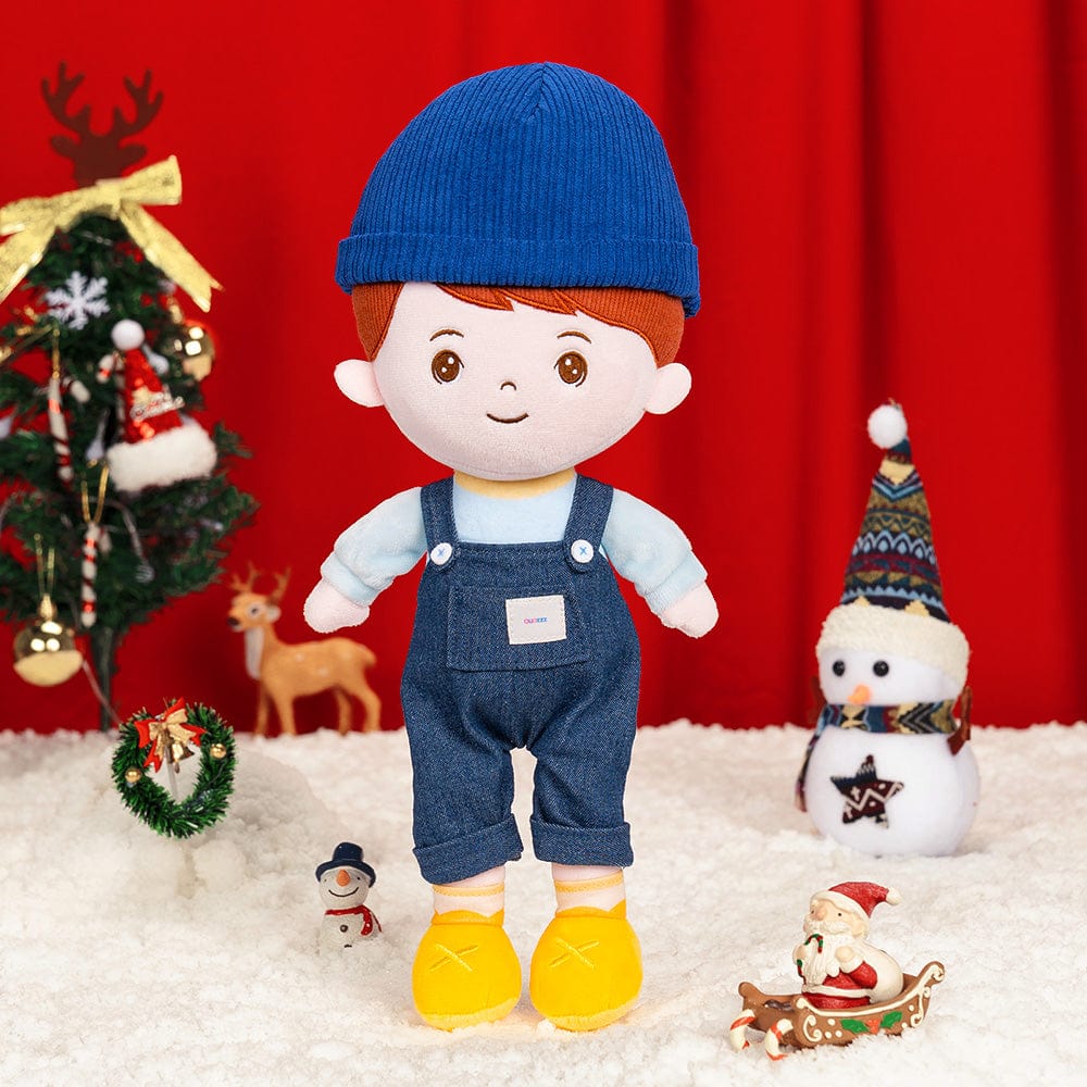 OUOZZZ Christmas Sale - Personalized Baby Doll + Backpack Combo Gift Set Brown Hair Boy Doll / Only Doll