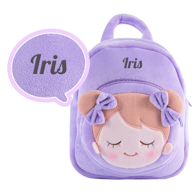 OUOZZZ Personalized IRIS Purple Doll Backpack Gift Set Purple Backpack