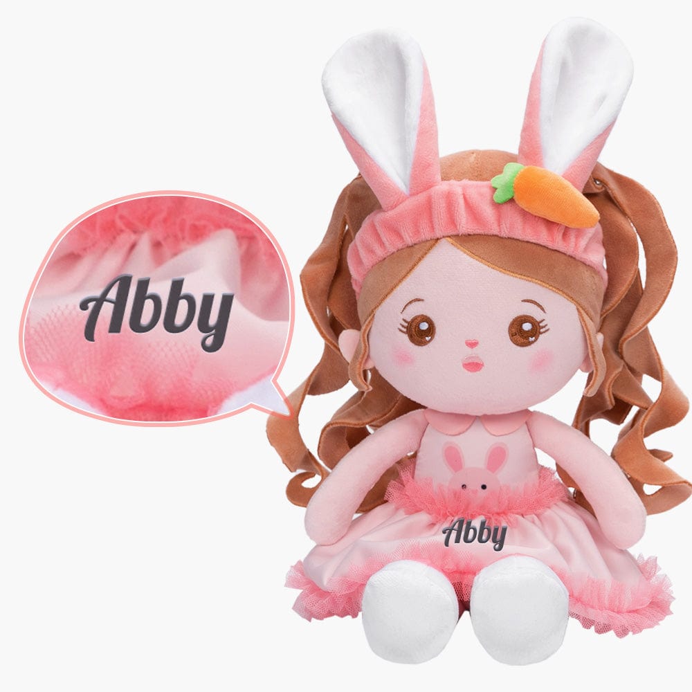 OUOZZZ Personalized Plush Doll Gift Set For Kids Big Ears Bunny🐰