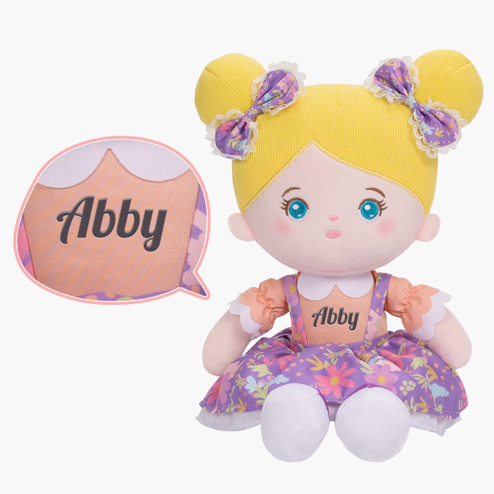 OUOZZZ Personalized Sweet Girl Plush Doll For Kids Abby Bule Eyes Doll