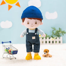 Load image into Gallery viewer, OUOZZZ Personalized Baby Doll + Backpack Combo Gift Set Brown Hair Boy Doll / Only Doll