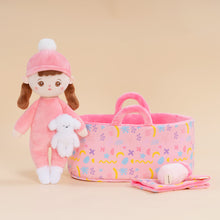 Load image into Gallery viewer, Personalized Mini Plush Braid Girl Baby Doll &amp; Gift Set