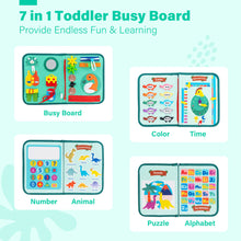 Load image into Gallery viewer, Personalized Dinosaur Theme Activities Learning Busy Board for 3-6 Years Old