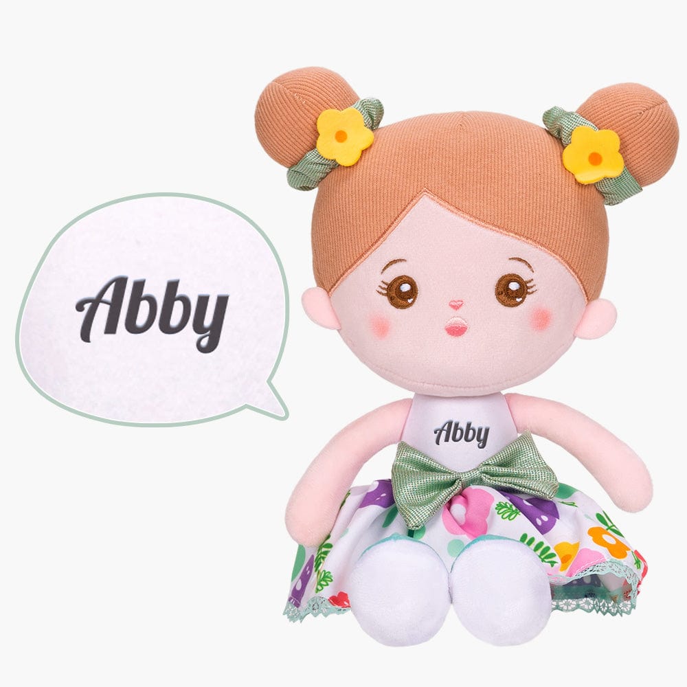 OUOZZZ New Upgrade - Personalized Plush (15 Inch) Doll Gift Set For Kids Green & White Doll🌿