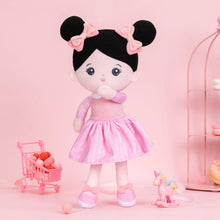 Load image into Gallery viewer, Personalized Pink Dress &amp; Black Hair Doll