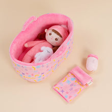 Load image into Gallery viewer, Personalized Mini Plush Braid Girl Baby Doll &amp; Gift Set